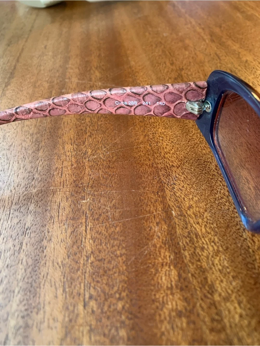 Roberto Cavalli Burgundy Frame with Pink Pattern Temples Glasses - Picture 3 of 5